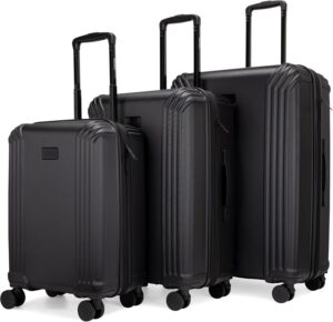 uggage set is essential. The Badgley Mischka Evalyn 3 Piece Expandable Luggage Set (Black) 