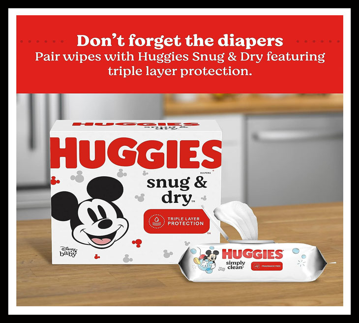 Huggies Baby Wipes, 64 Count (Pack of 11) (704 Wipes Total)