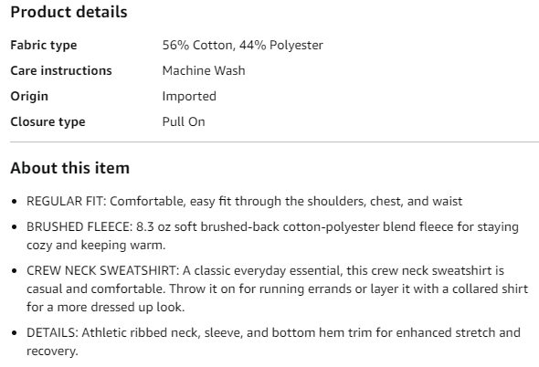 Men's Fleece Crewneck Sweatshirt