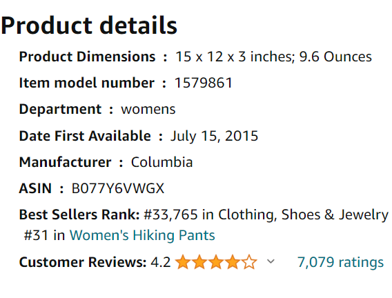 Columbia Women's Saturday Trail Stretch Pant