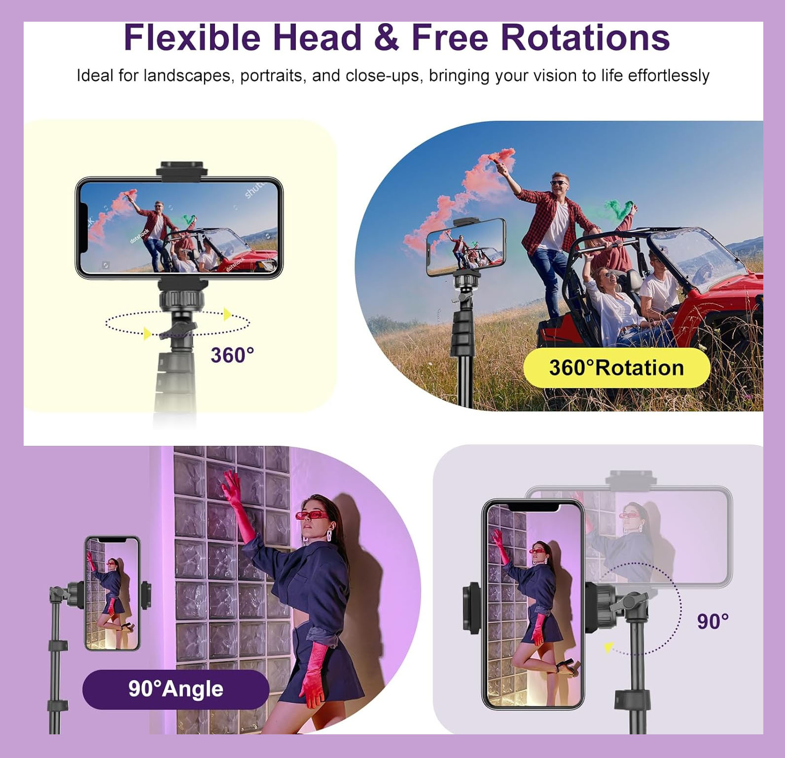 Sensyne 62" Phone Tripod & Selfie Stick