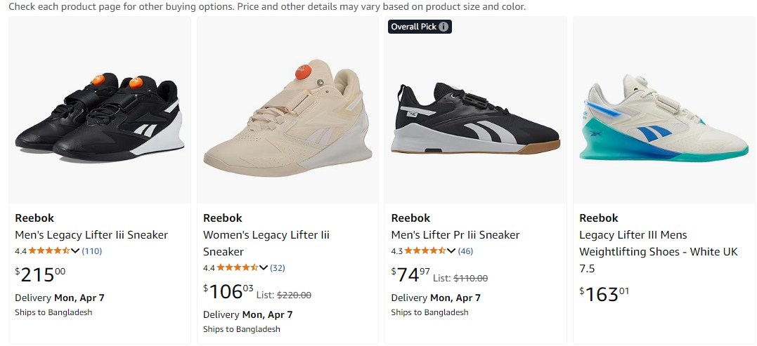 Reebok Legacy Lifter III