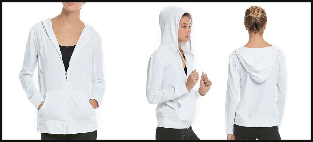 Women's Zip Up Cotton Light Hoodie Jacket clothes