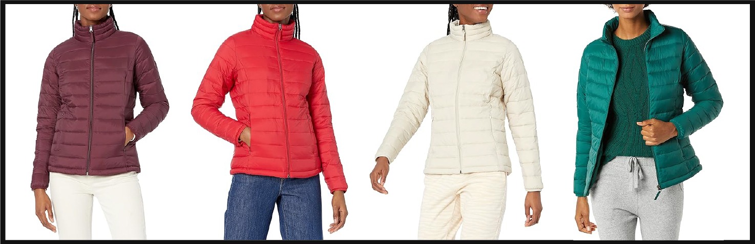 Women's Lightweight Long-Sleeve Water-Resistant Packable Puffer Jacket